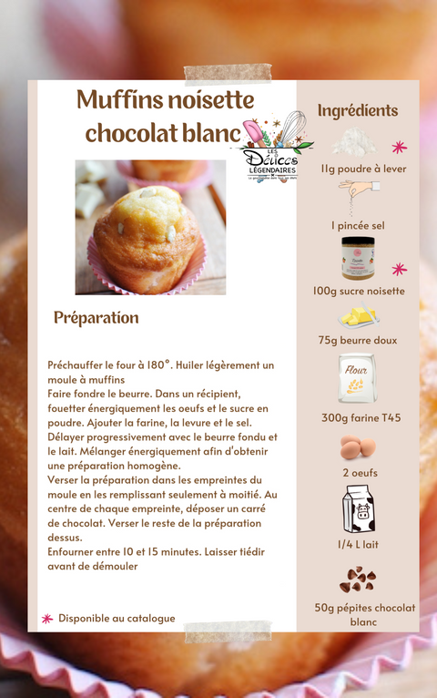 Muffins noisette chocolat blanc