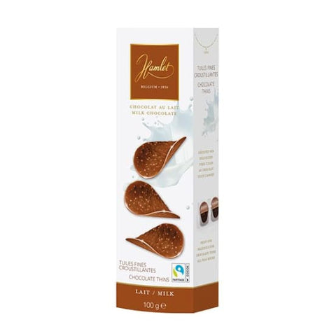 Tuiles de chocolat lait 100 g