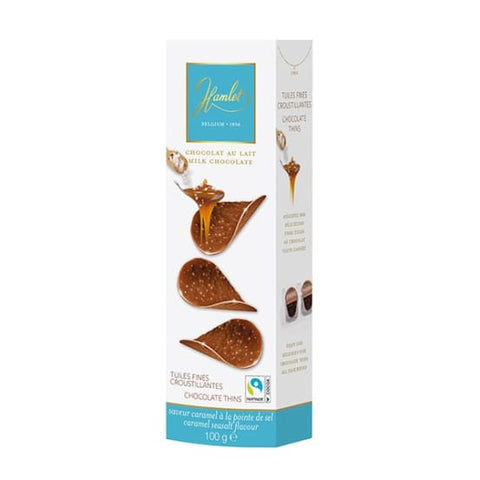 Tuiles de chocolat caramel et sel de mer 100 g