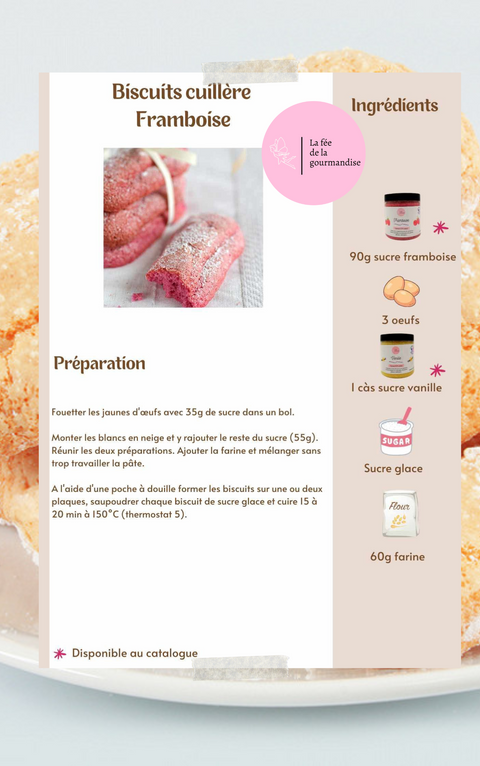 Biscuits cuillères framboise