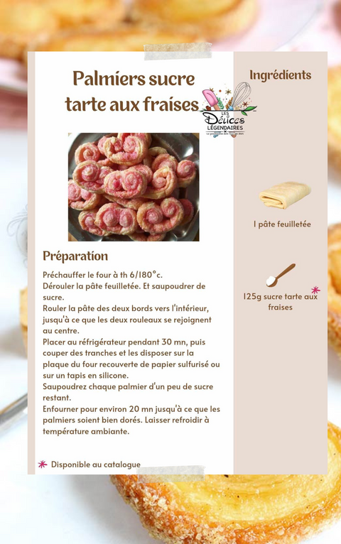 Palmiers aux sucre aromatisé