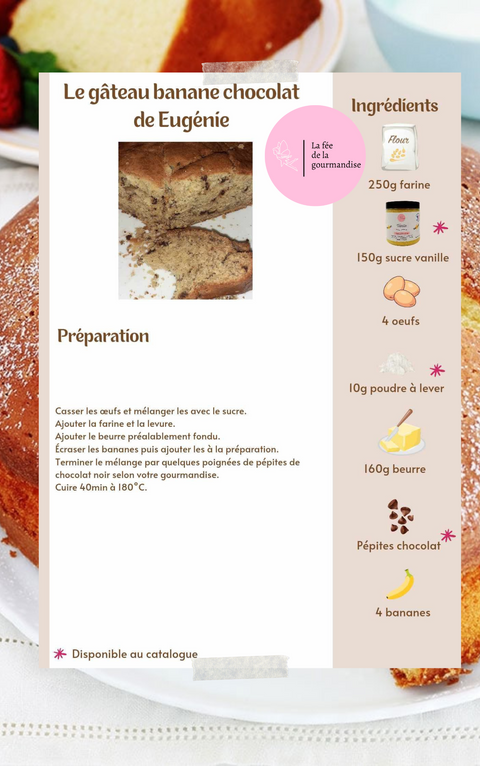 Le gâteau banane chocolat d'Eugenie