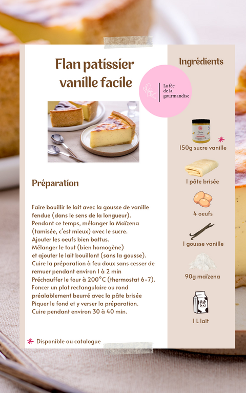 Flan patissier vanille facile