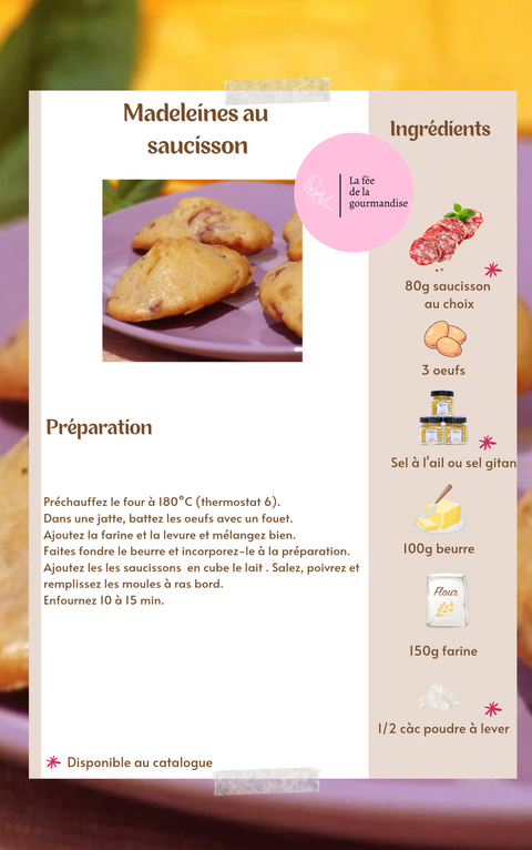 Madeleines au saucissons