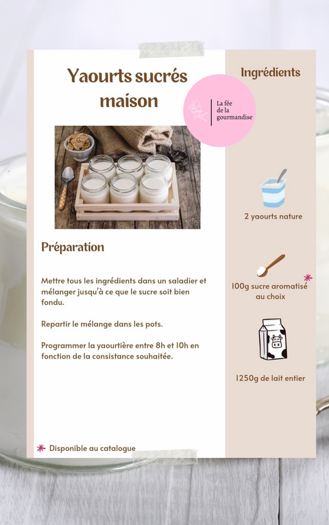 Yaourts sucrés maison