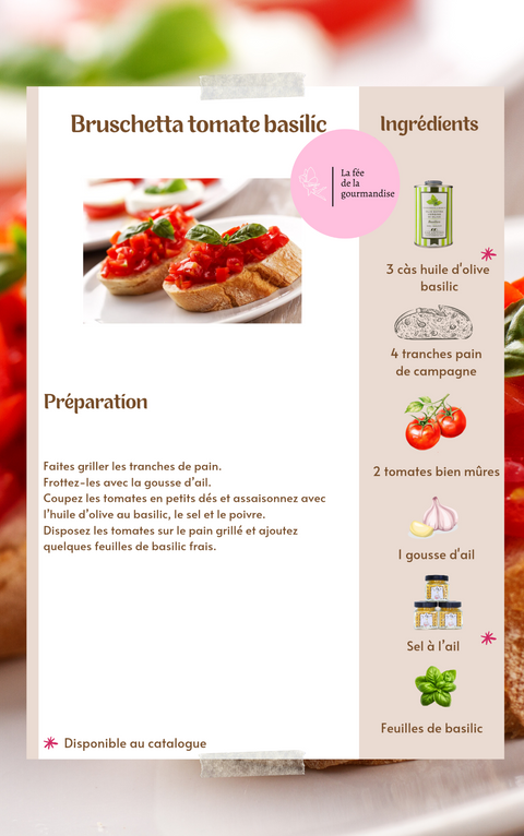 Bruschetta tomate basilic