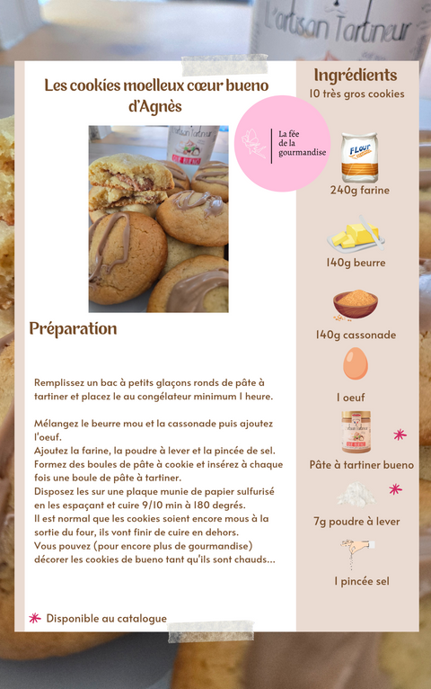 Cookies moelleux coeur Bueno