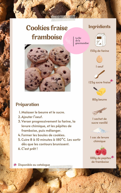 Cookies fraise framboise