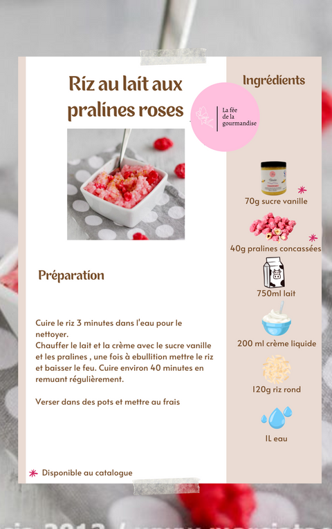 Riz au lait aux pralines roses