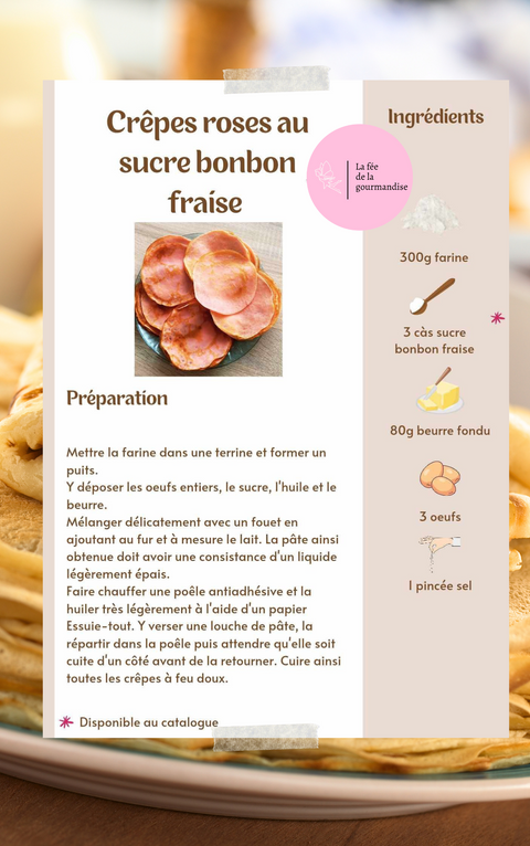 Crêpes bonbon fraise