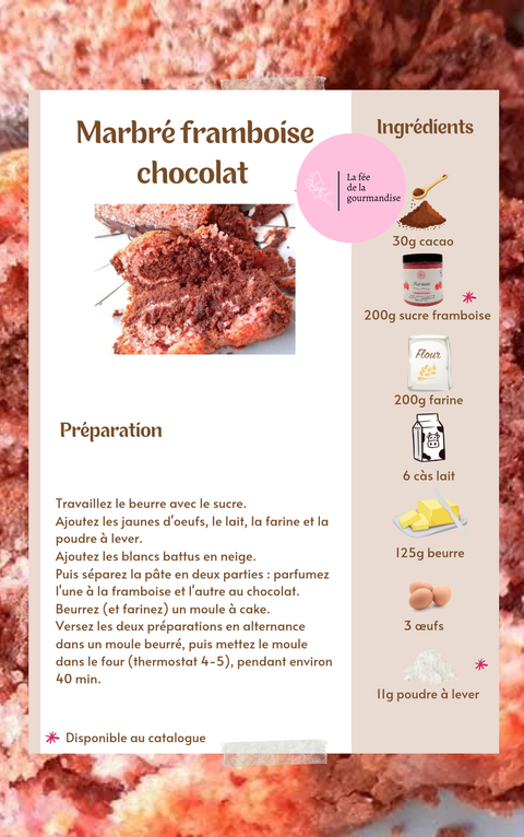 Marbré framboise chocolat