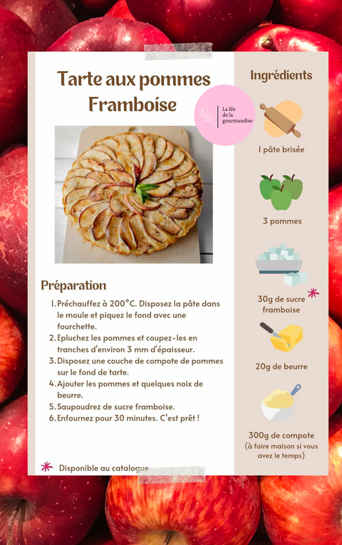 Tarte aux pommes framboise