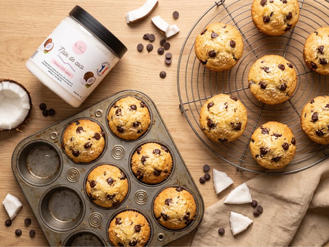 Muffins coco et pépites de chocolat : le goûter qui sent l'évasion