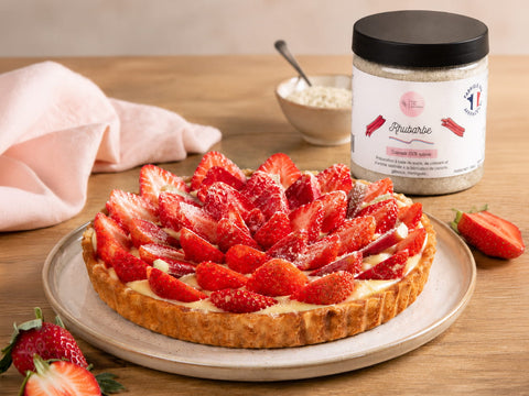 Tarte fraise au sucre aromatisé rhubarbe : notre recette préférée
