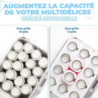 Lot de 30 couvercles + grille ajustable