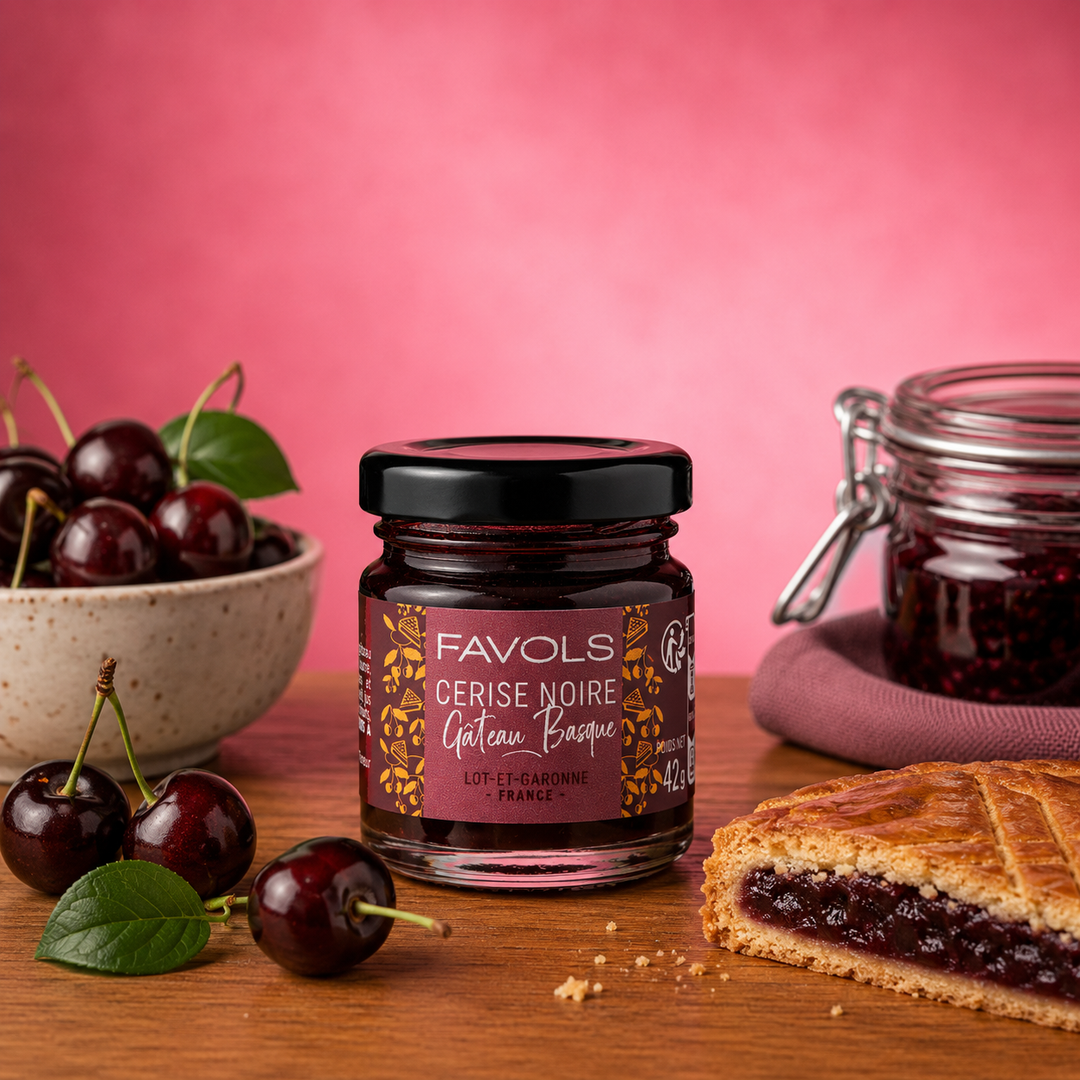 Confiture cerise noire gâteaux basque 42G