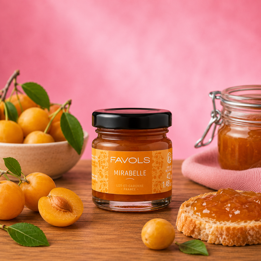 Confiture mirabelle de Lorraine en situation