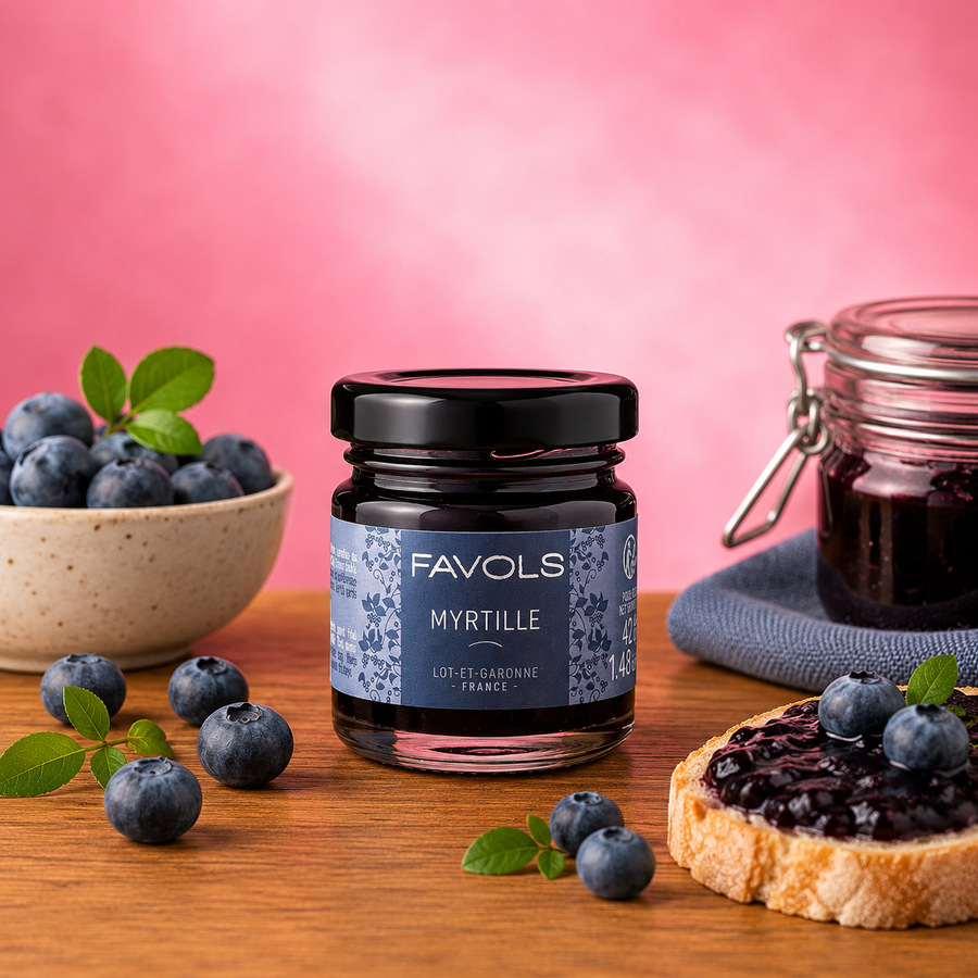 Confiture de Myrtille 42G en situation