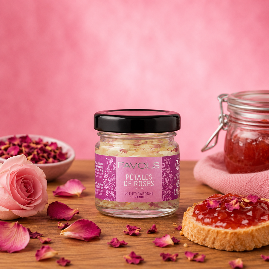 Confiture pétales de rose 42G en situation