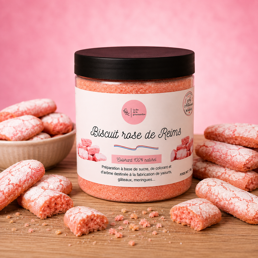 Sucre aromatisé Biscuit Rose de Reims en situation