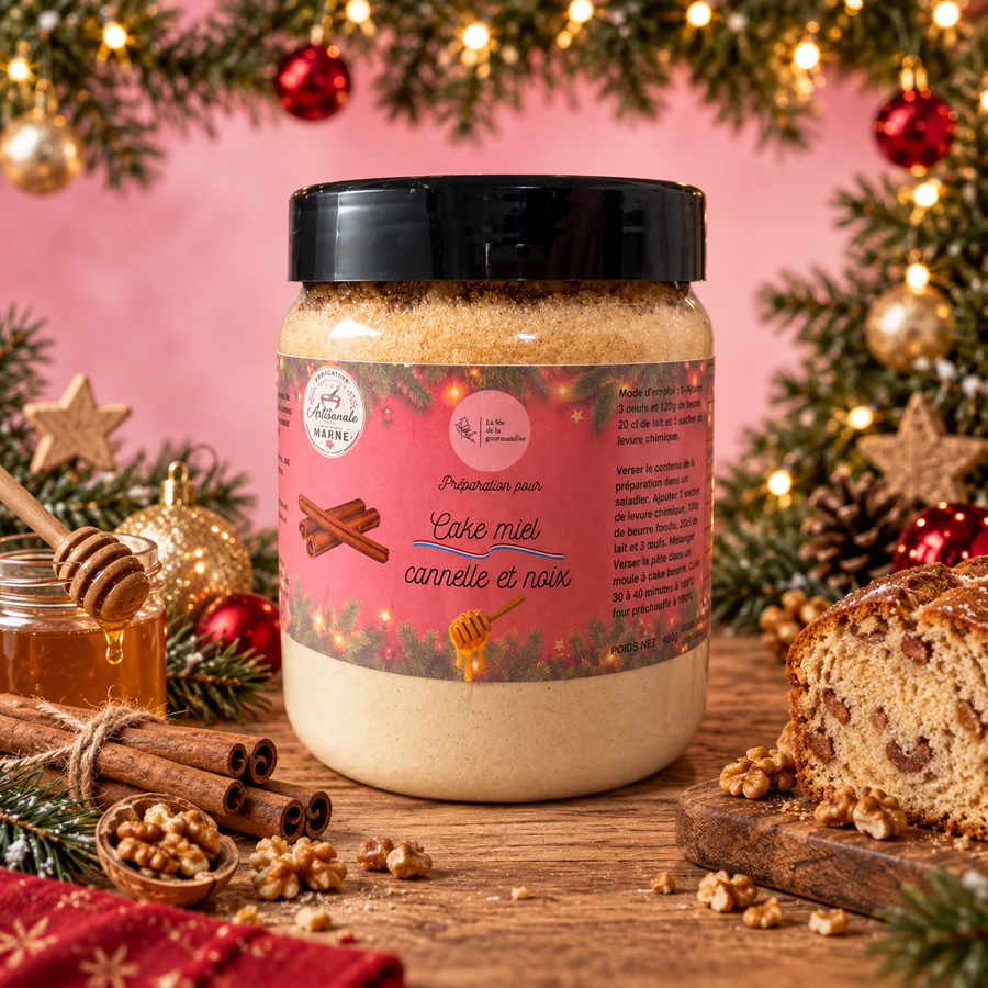 Cake Miel, Cannelle & Noix 460G en situation