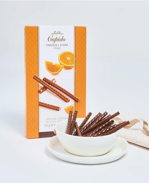 Boite sticks chocolat orange 125G