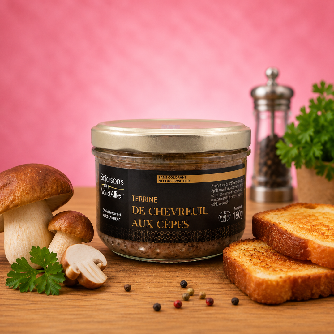 Terrine de Chevreuil aux cèpes 180g