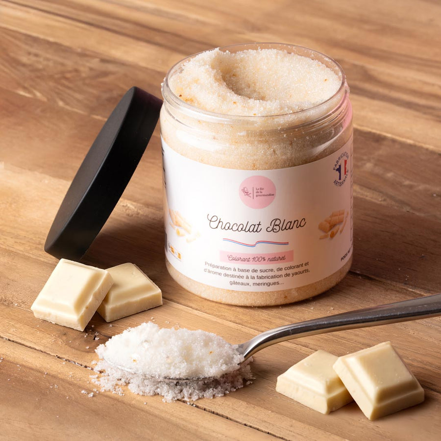 Sucre aromatisé Chocolat blanc en situation
