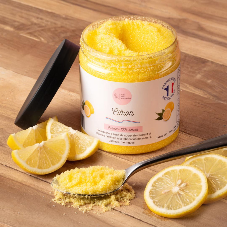 Sucre aromatisé Citron en situation