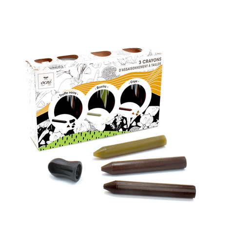 COFFRET FESTIN FESTIF | 3 CRAYONS : BASILIC (BIO) + TRUFFE NOIRE + CÈPE
