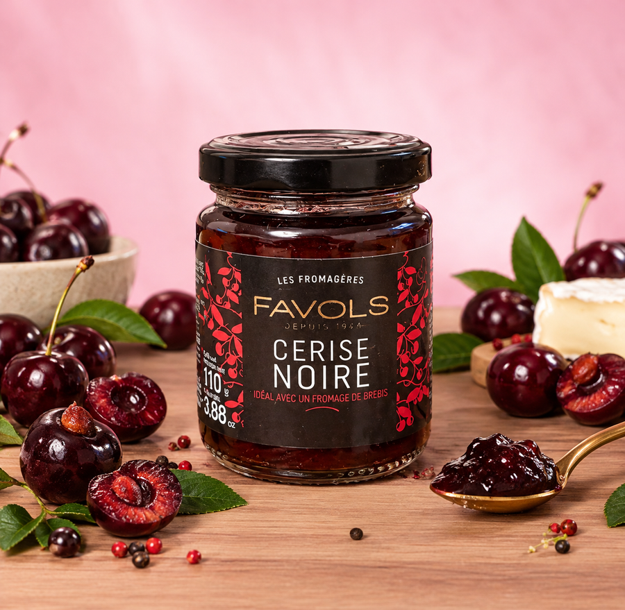Confitures de Cerise Noire (110g) en situation