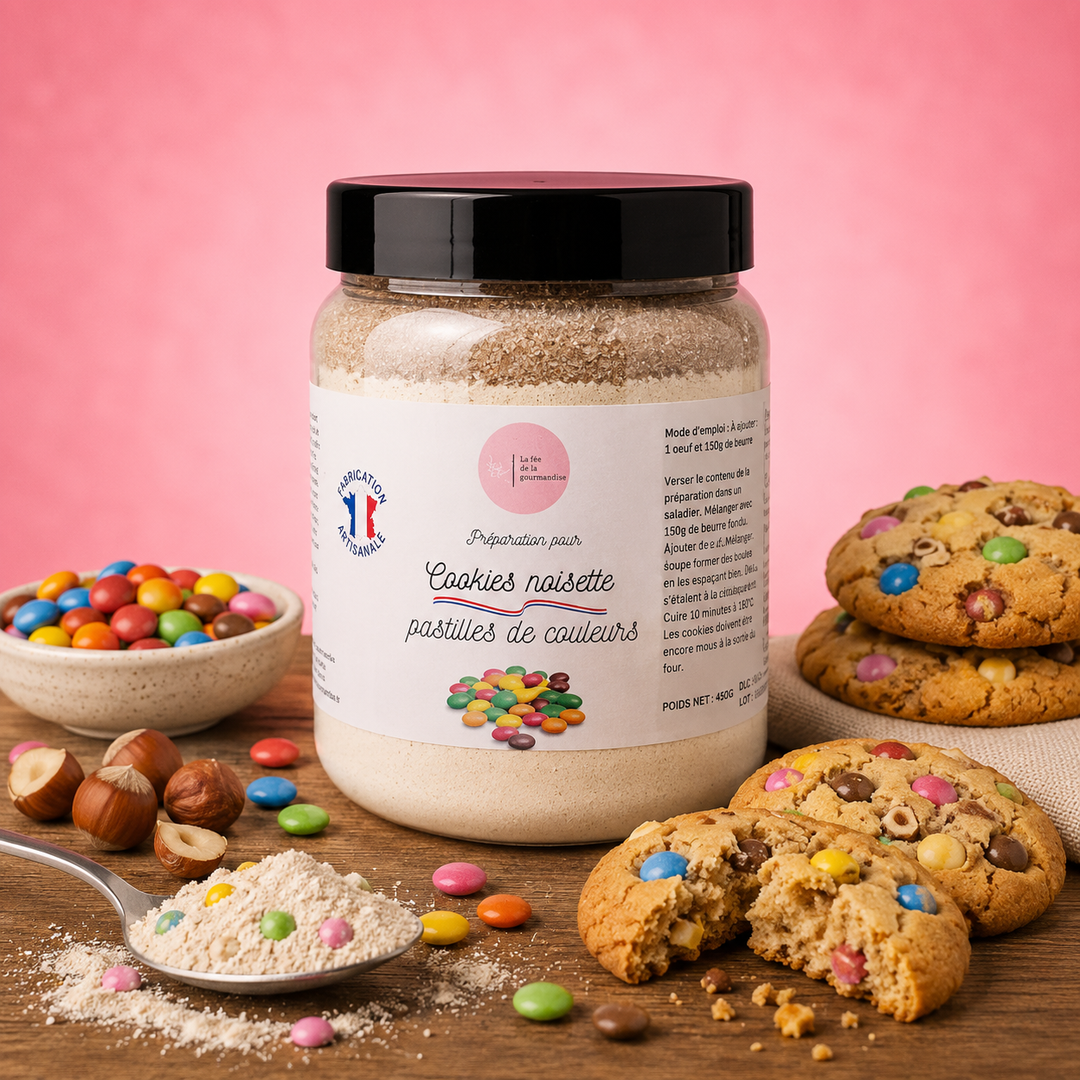 Cookies noisette pastilles de couleurs 470G