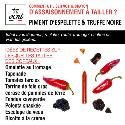 COFFRET 1 CRAYON | PIMENT D'ESPELETTE &amp; TRUFFE NOIRE