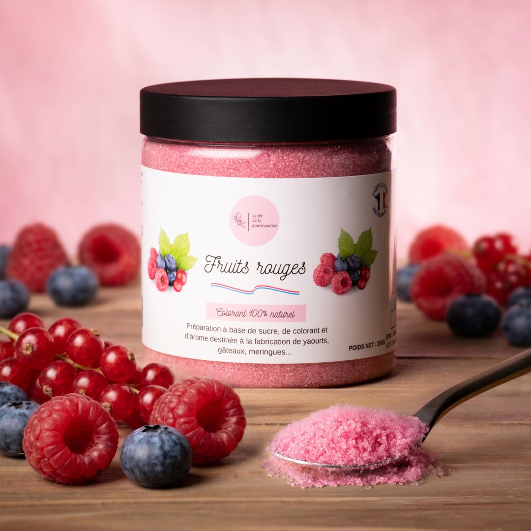 Sucre aromatisé fruits rouges
