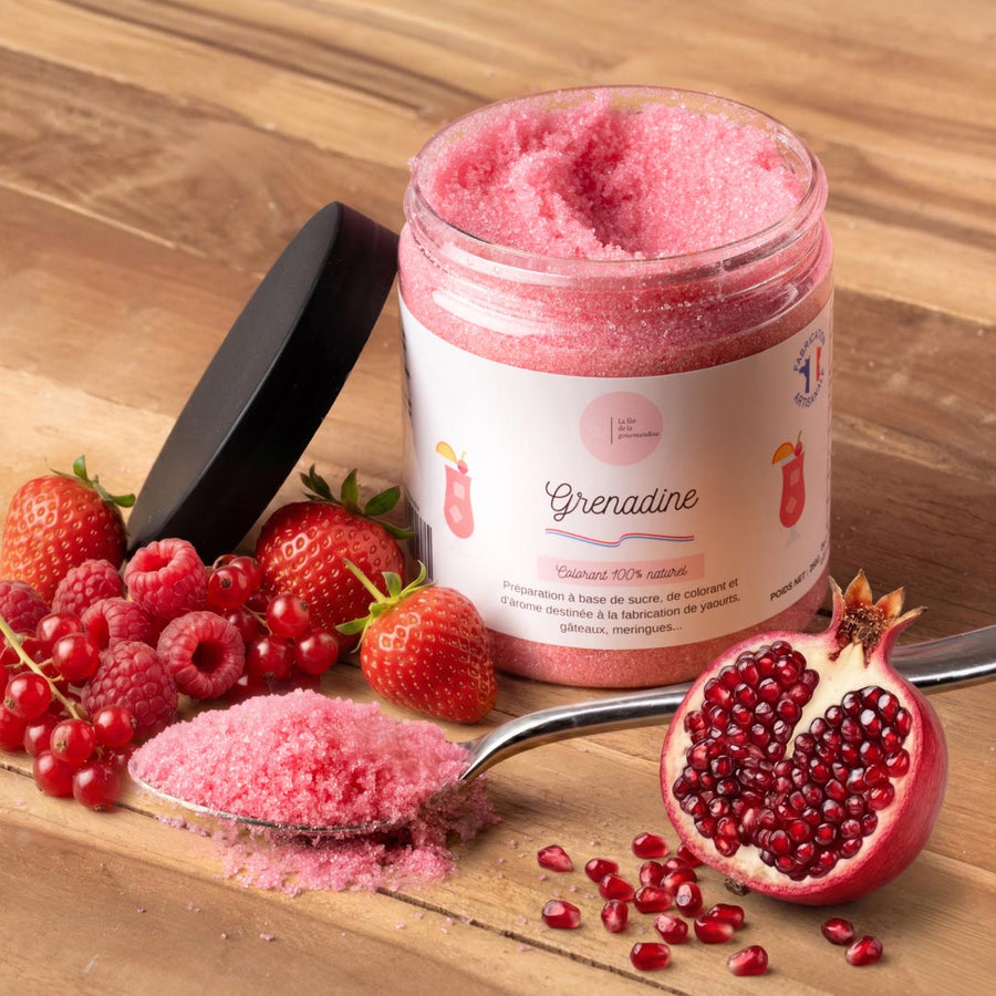 Sucre aromatisé Grenadine en situation