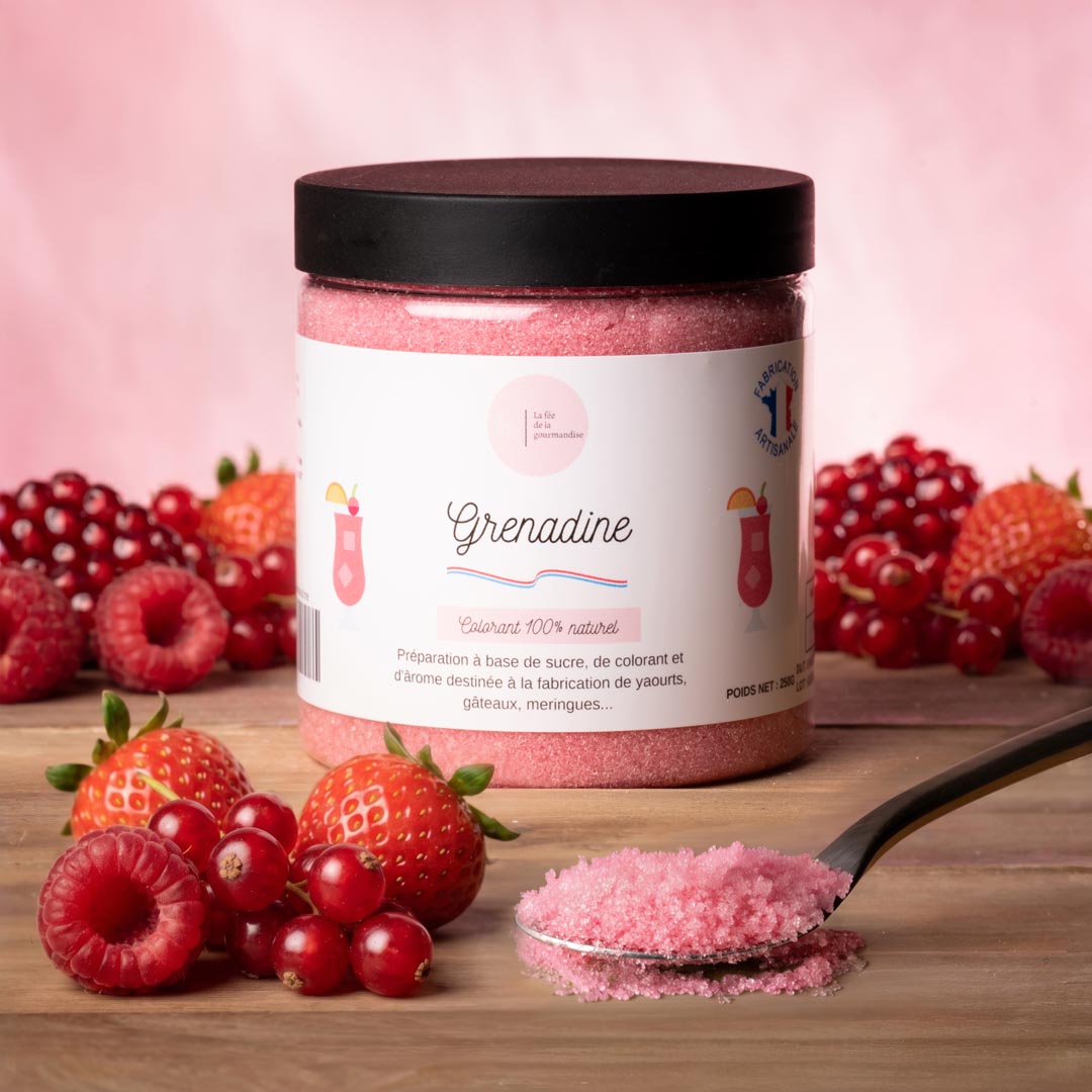 Sucre aromatisé Grenadine