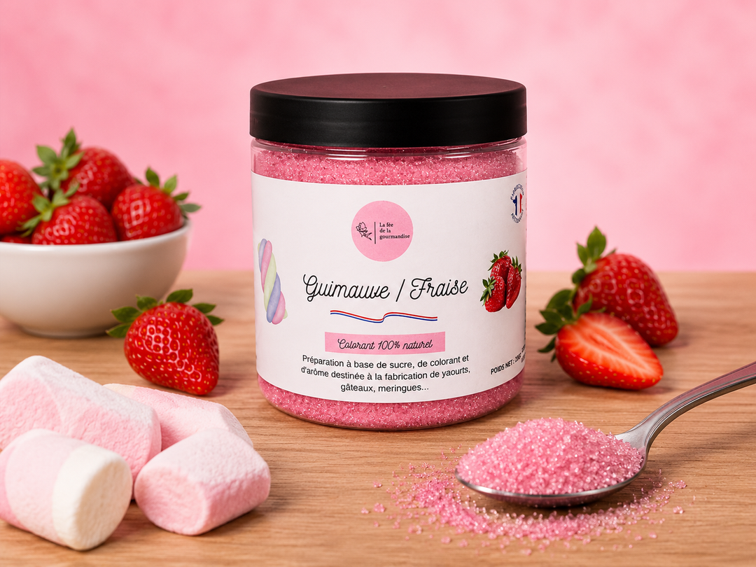 Sucre aromatisé Guimauve Fraise