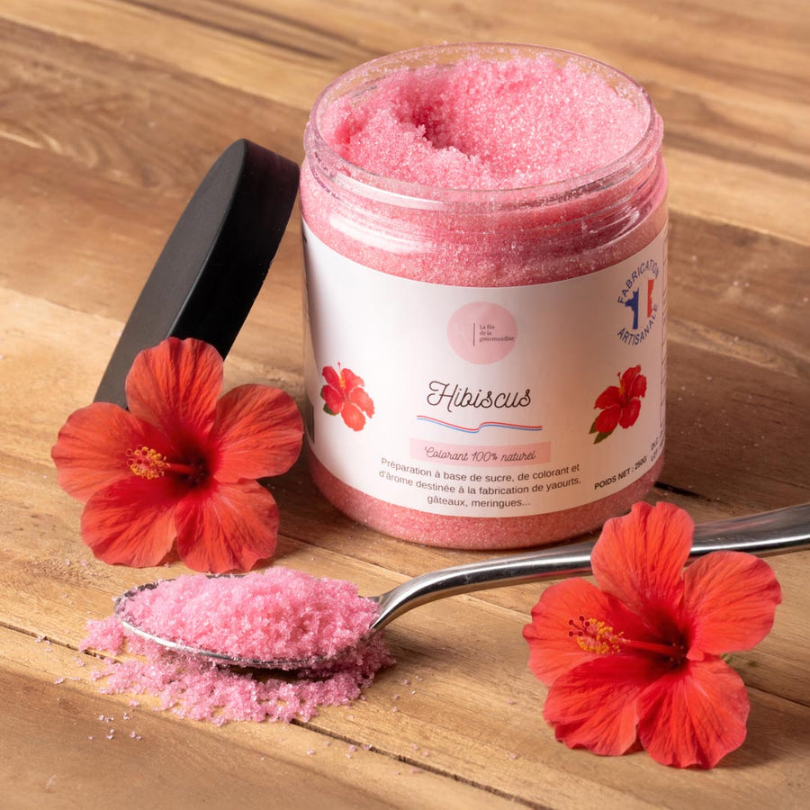 Sucre aromatisé Hibiscus en situation