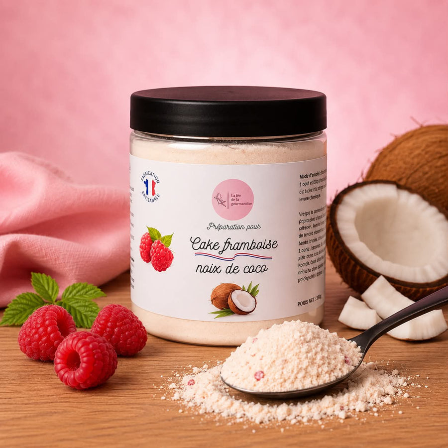 Cake framboise coco 230G en situation
