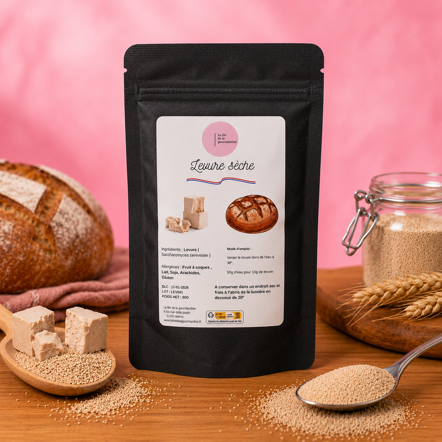 Levure boulangère séchée 50G en situation