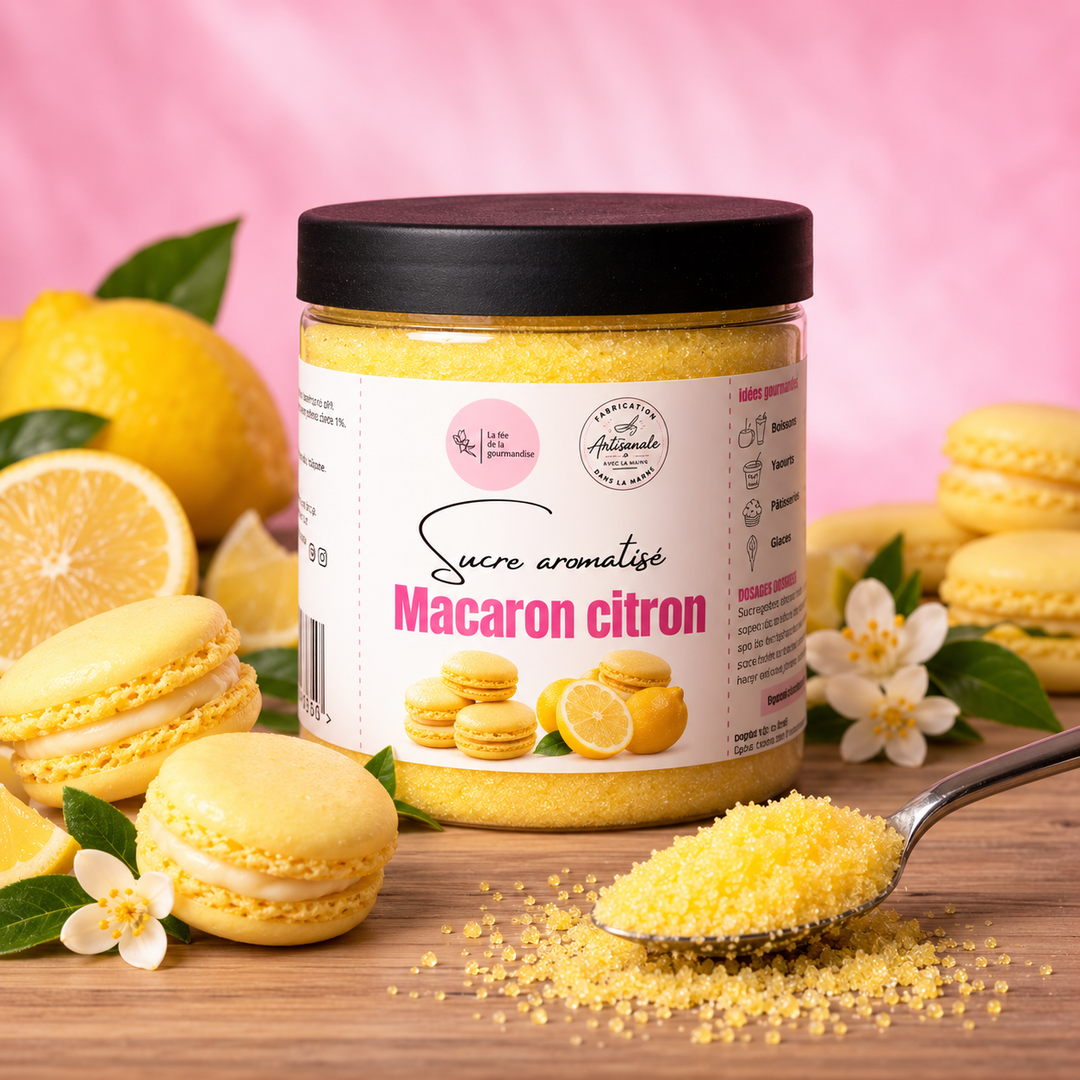 Sucre aromatisé Macaron Citron