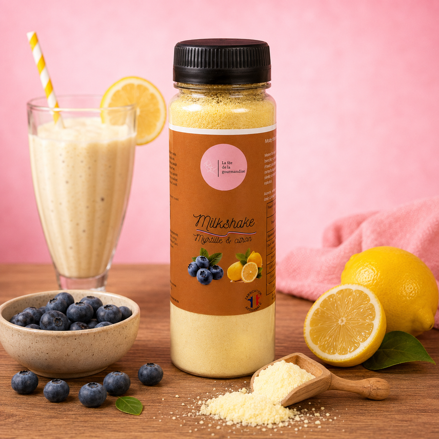 Milkshake Myrtille Citron en situation