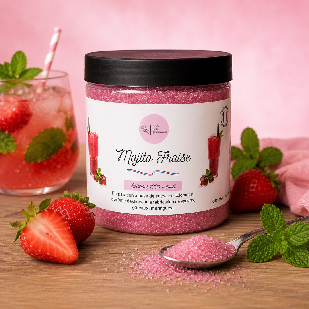 Sucre aromatisé Mojito Fraise