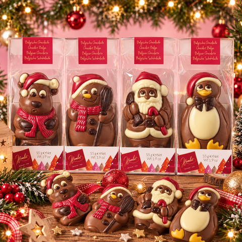 Moulage Chocolat Noël (55g) 🎲 MODÈLE ALÉATOIRE — Le personnage ne peut pas être choisi.