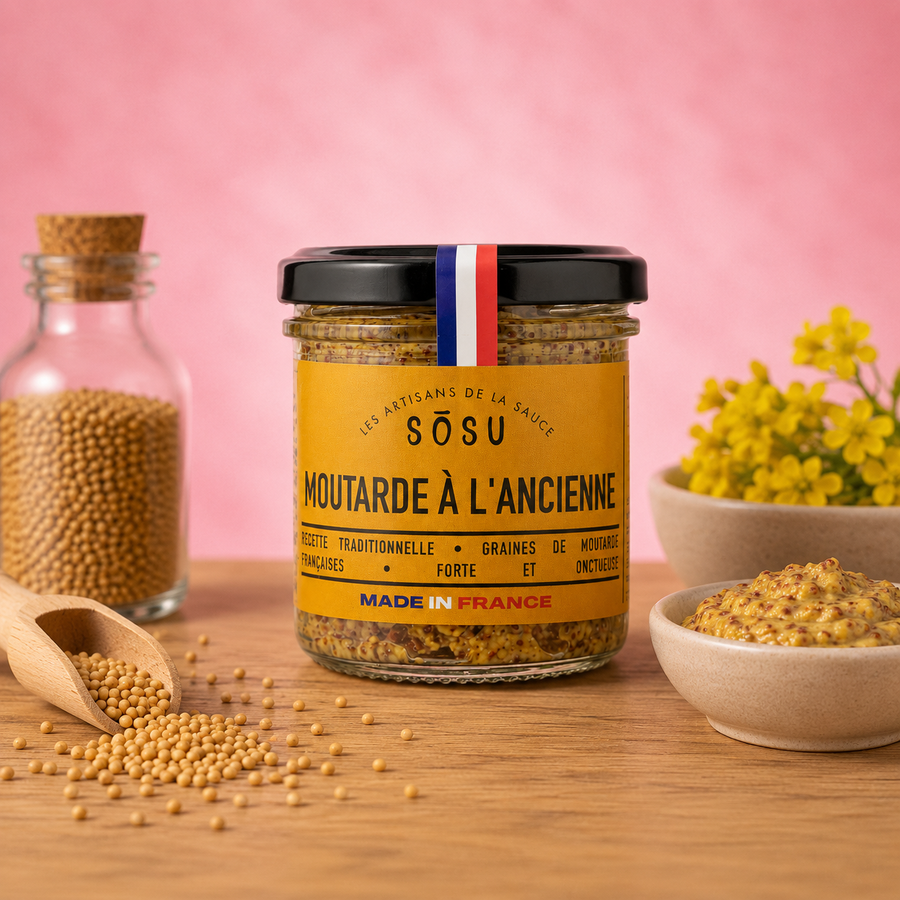 Sauce - Moutarde à l'ancienne 150G en situation
