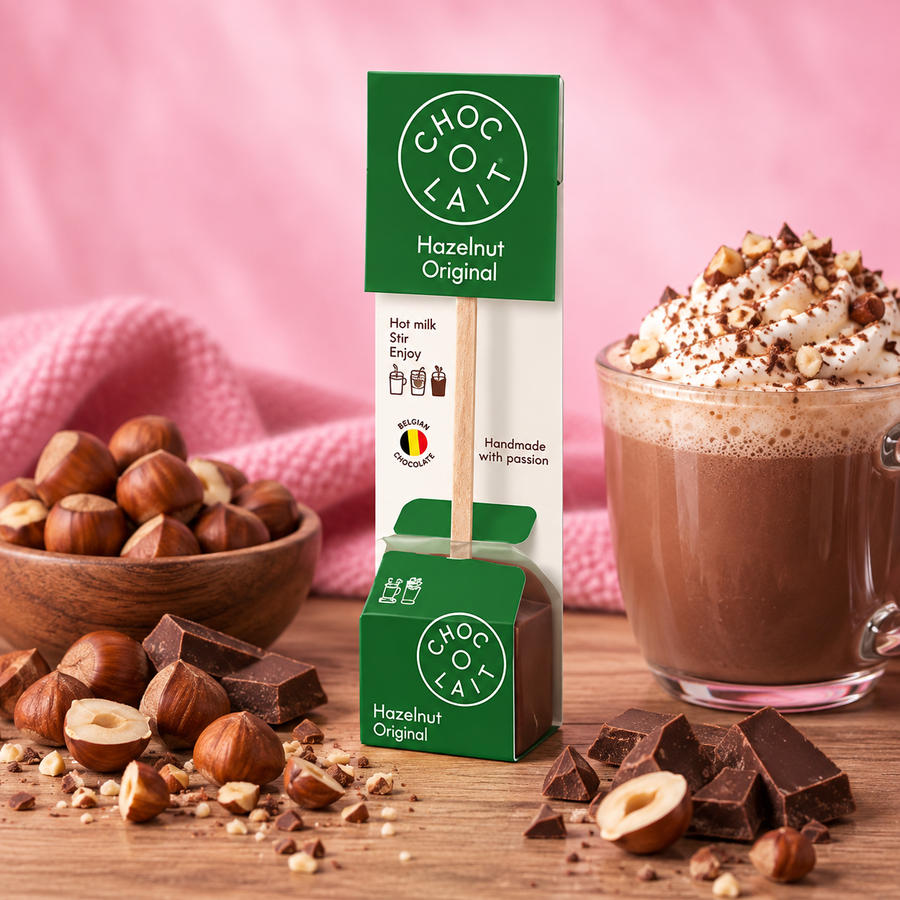 Cuillère Chocolat Chaud Noisettes 33 g en situation