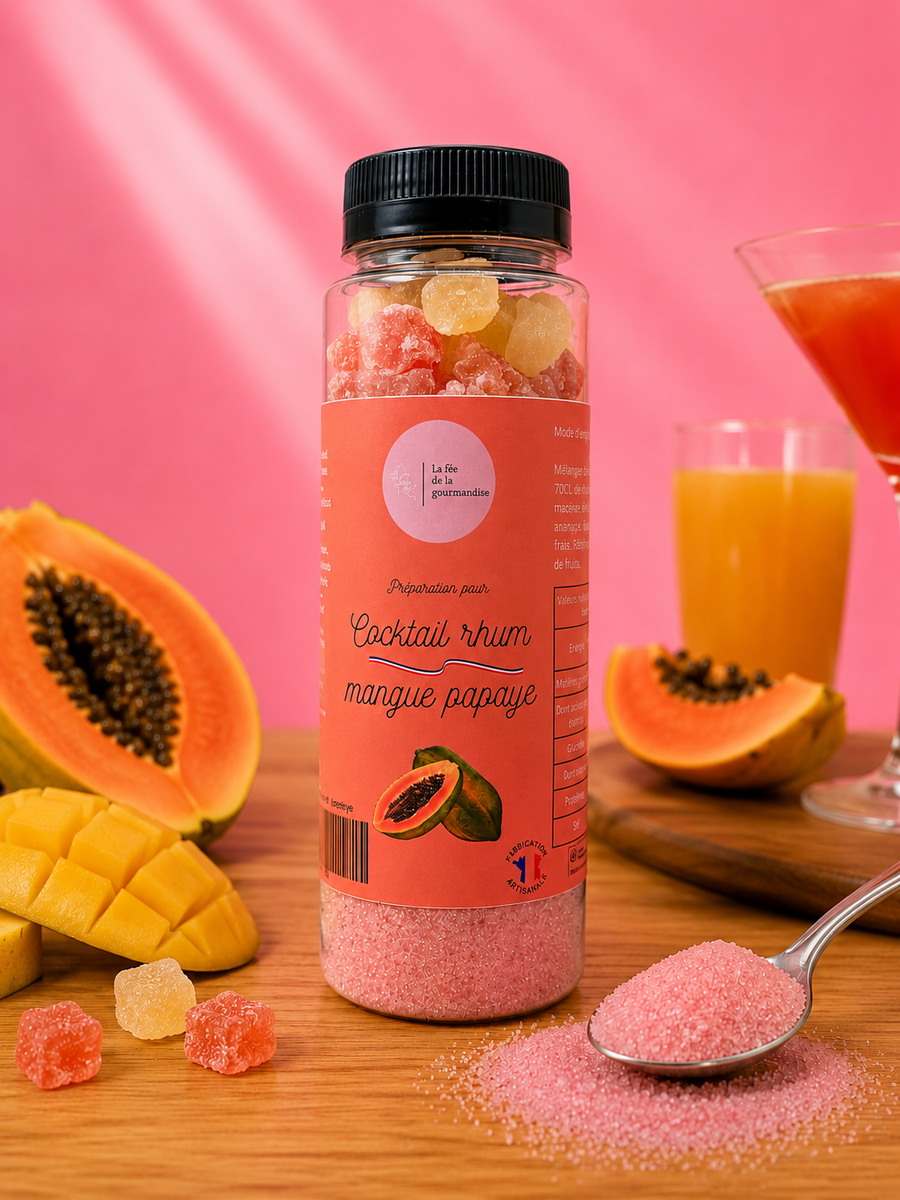 Cocktail mangue papaye en situation