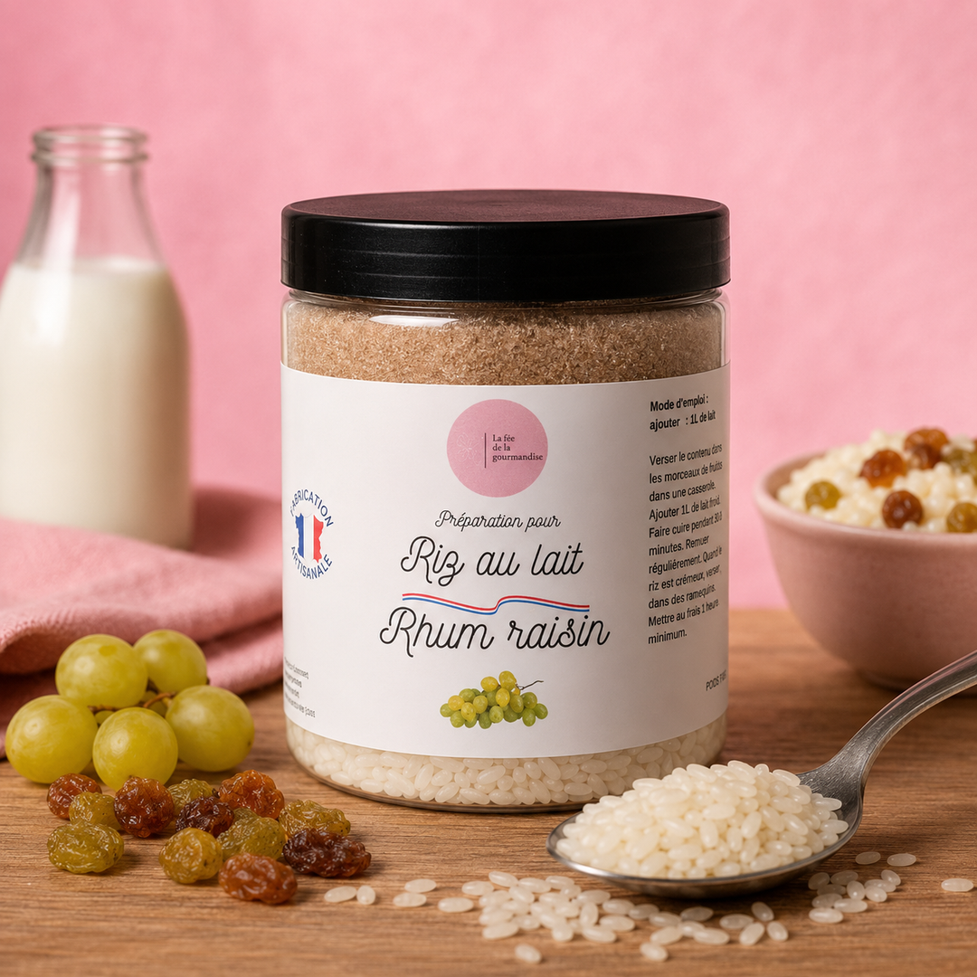 Préparation pour riz au lait Rhum raisin