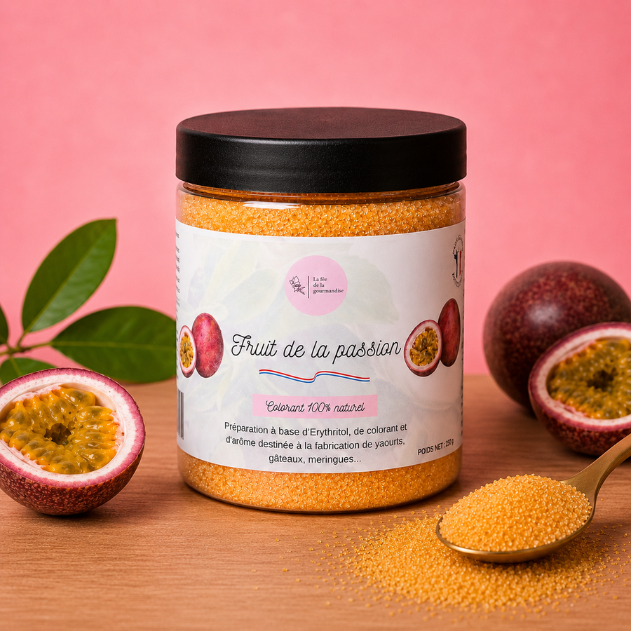 Érythritol Aromatisé Fruit de la Passion 250G en situation
