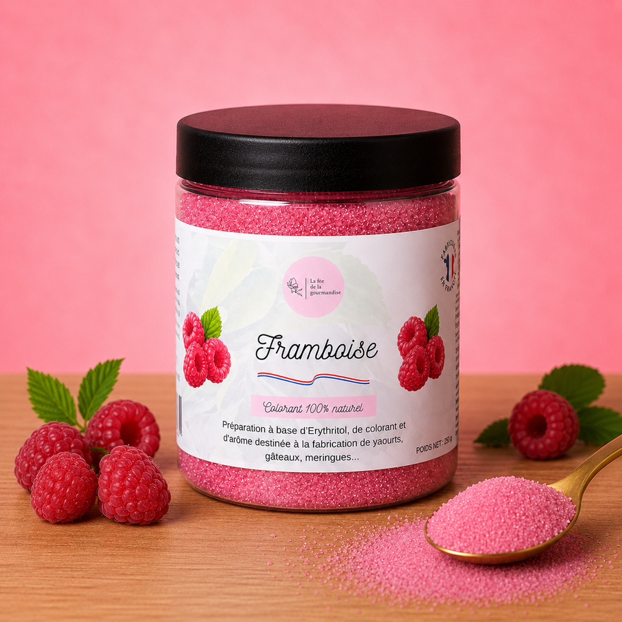 Érythritol Aromatisé Framboise 250G en situation